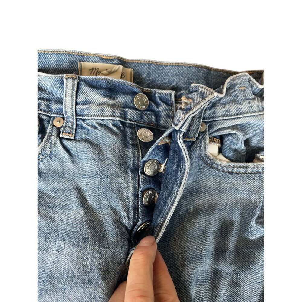 Madewell Low Strung Straight Button Fly Denim Jeans 23 - Picture 2 of 8